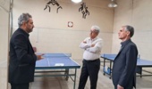 بازدید مدیریت و معاونت موسسه از امکانات سالن ورزشی