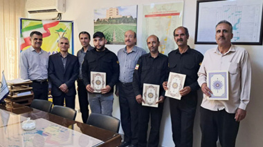 تجلیل از همکاران حفاظت فیزیکی ایستگاه تحقیقات چغندرقند مهندس مطهری